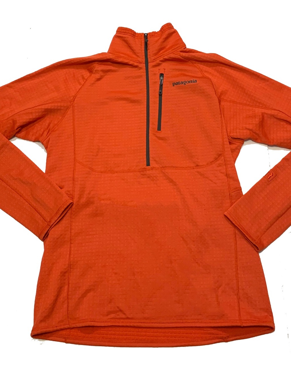 Patagonia Men's R1 Pullover Orange Half-Zip Jacket